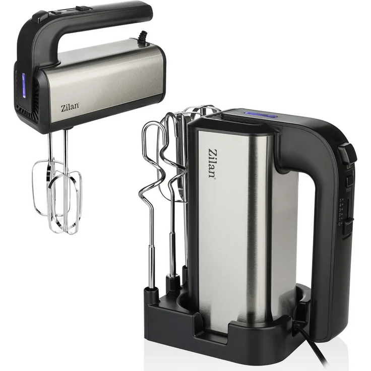 Zilan Handmixer ZLN-2938, 500 W mit Überhitzungsschutz und 5 Geschwindigkeitsstufen, kompakt und leicht