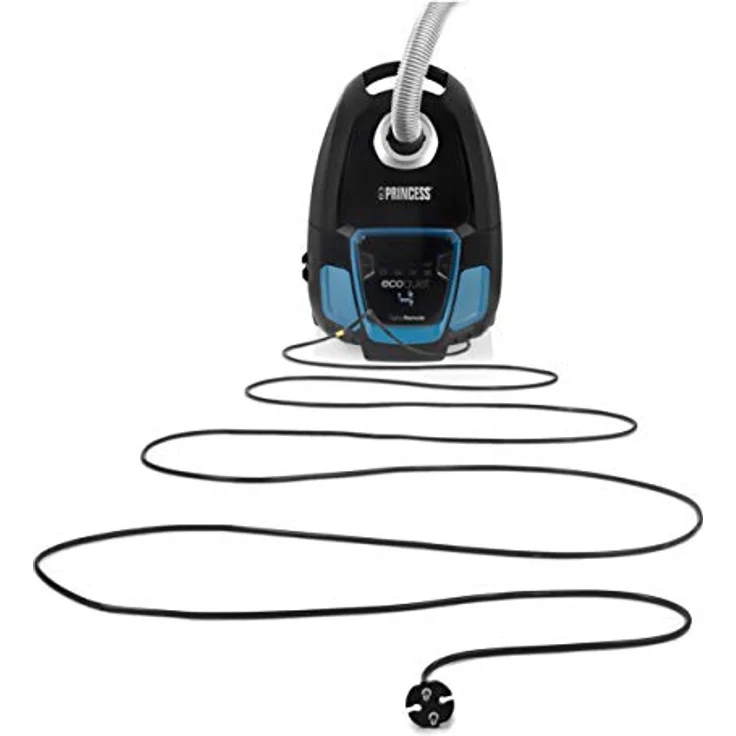 Princess EcoQuiet Staubsauger mit Beutel, fernbedienfunktion, extrem leise (62 dB), mit starker Saugleistung, 9 M Kabelzuleitung, 450W, 335010 – Bild 4
