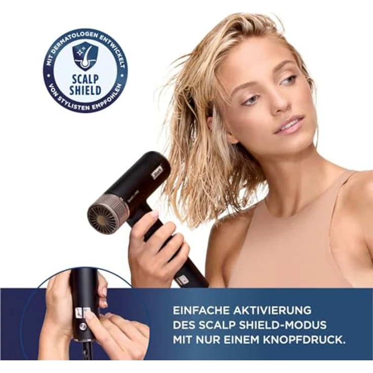 Shark SpeedStyle Pro Hair Dryer, High Performance High-Velocity Hair Dryer For All Hair Types w/Scalp Shield Technology, 5 Attachments, Lightweight, Ionic, No Heat Damage, Storage Bag, Black HD752UK – Bild 2