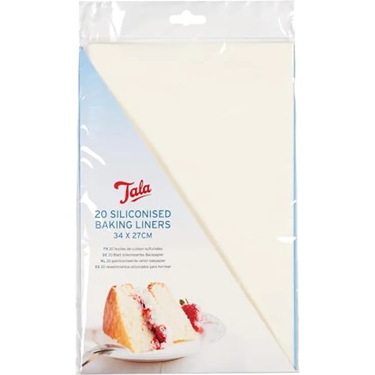 Tala 20 rechteckig silikonisierte Backen Liner Set, weiß – Bild 2
