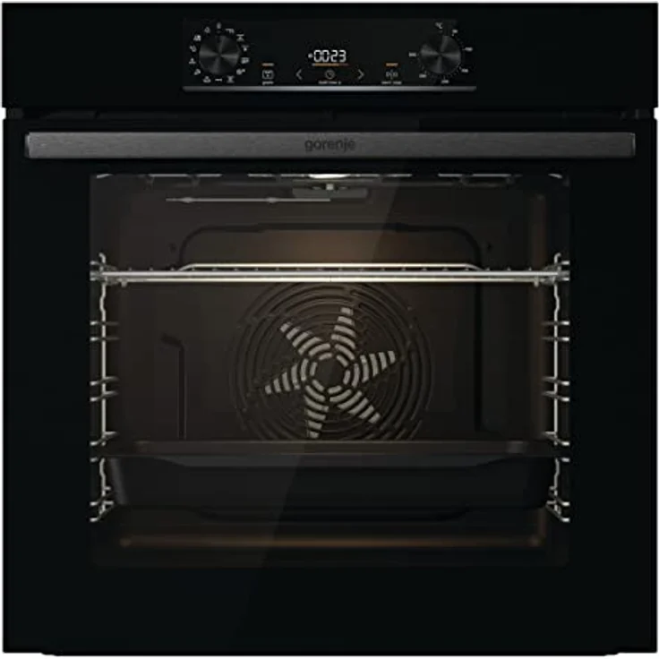Gorenje OptiBake BOS6737 E02B Einbau-Backofen / 77L / AquaClean/Heißluft/ExtraSteam/AirFry/PerfectGrill/Pizzamode 300°C/Schwarz – Bild 1