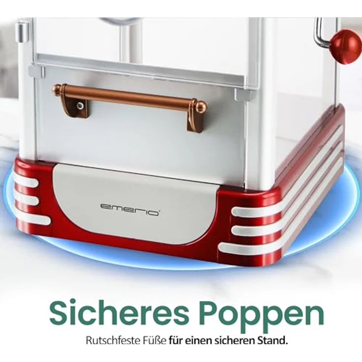 Emerio Popcornmaschine POM-120650, antihaftbeschichteter Behälter auch für süßes oder salziges Popcorn geeignet, 360 Watt – Bild 6