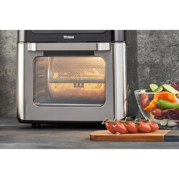 Trisa Electronics HEIßLUFTFRITTEUSE, 12 L, Schwarz, Edelstahl, Touchscreen-Display, Sichtfenster, programmierbar – Bild 9