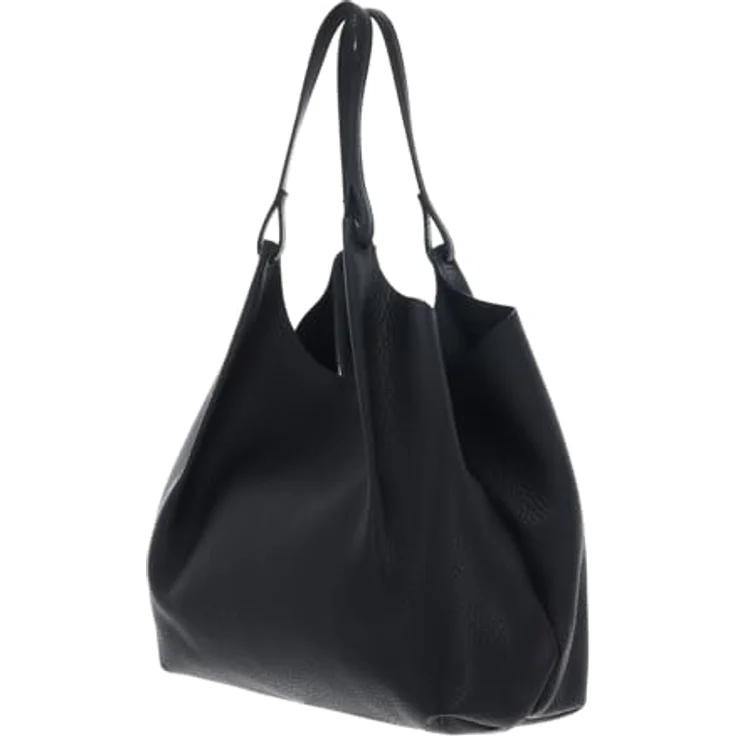GIANNI CHIARINI Dua Shopper Set, 2-tlg. Shopping Bag aus echtem Rindsleder, Nero, mit geräumigem Hauptfach und Utensilientasche – Bild 5