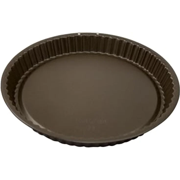 Schneider Walter Obsttortenform mit geripptem Rand Biscuitform Backform d 280 mm h 32 mm, schwere Profi-Qualität mit Antihaft-Beschichtung, optimal für gleichmäßiges Backen, Schwarz