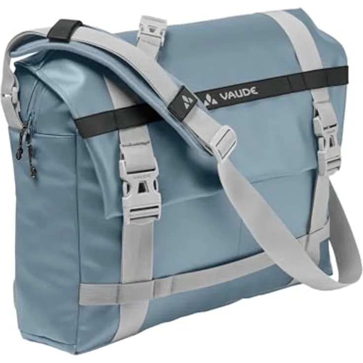 Vaude Mineo Messenger, Handtasche mit 45 cm Laptopfach aus robustem, regenabweisendem Polyester, Grau