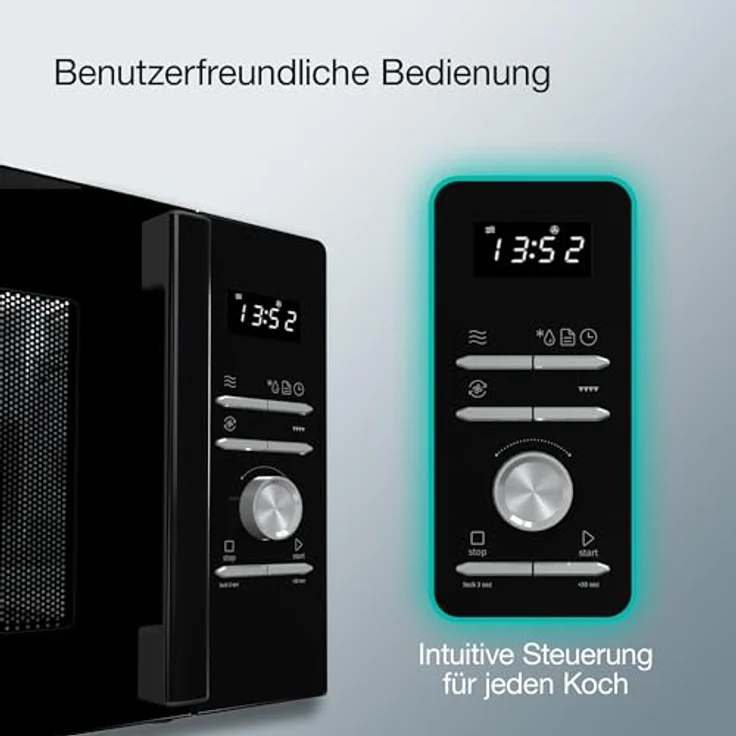 Gorenje MO28A5BH Mikrowelle mit Grill, Standgerät, 28 Liter Garraum, 900 Watt, Timer, schwarz – Bild 4