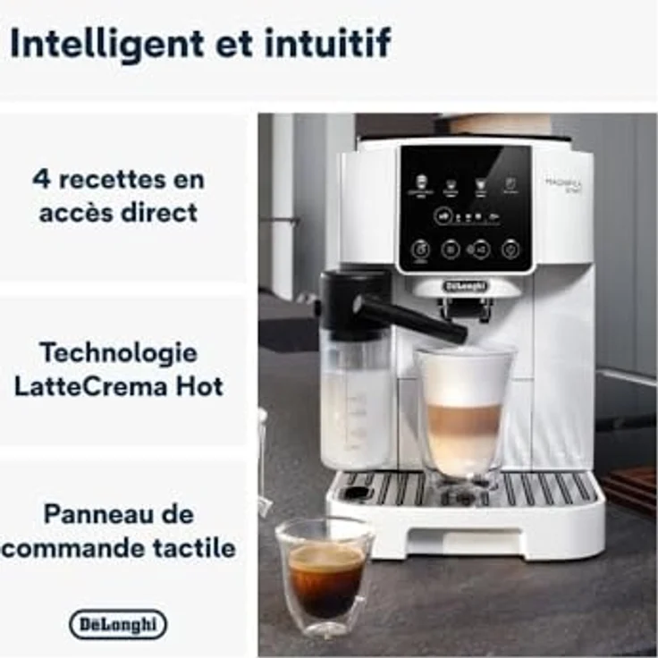 De'Longhi Kaffeevollautomat Magnifica Start ECAM 220.61.W weiß, One-Touch-Lösung mit benutzerfreundlichem Bedienfeld – Bild 2
