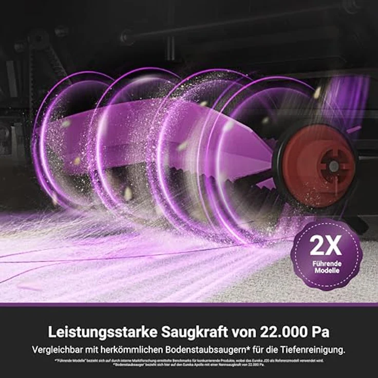 EUREKA J15 Max Ultra Staubsauger-Roboter, 22.000 Pa Saugleistung, selbstreinigend, 4 Liter, Weiß, 67 Dezibeles – Bild 4