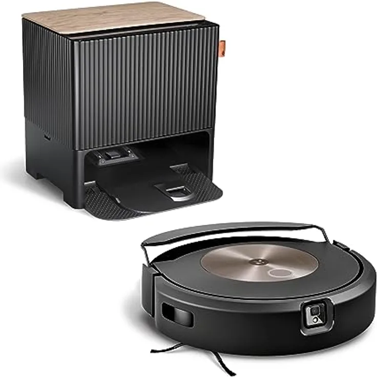 iRobot Roomba Combo j9+ Saug- und Wischroboter mit autom. Absaug-/Nachfüllstation, Kartierung, PrecisionVision Navigation, 4-Stufen-Reinigung, Objekterkennung/ -vermeidung, Sprachassistentenkompatibel