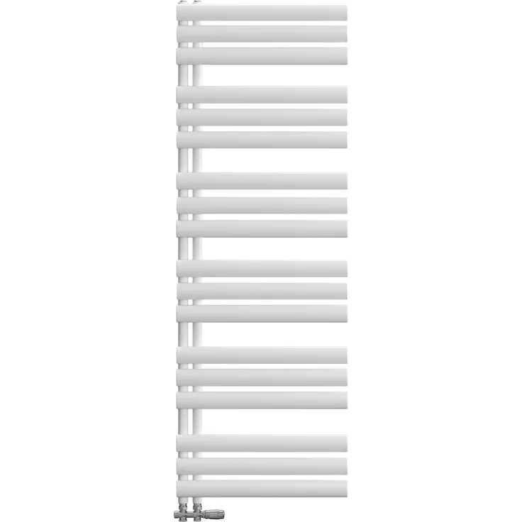 Emke Badheizkörper Oval Röhren 174x60cm 782W Weiß, Handtuchwärmer für Badezimmer mit effizienter Wärmeverteilung und langlebigem Premium-Stahl