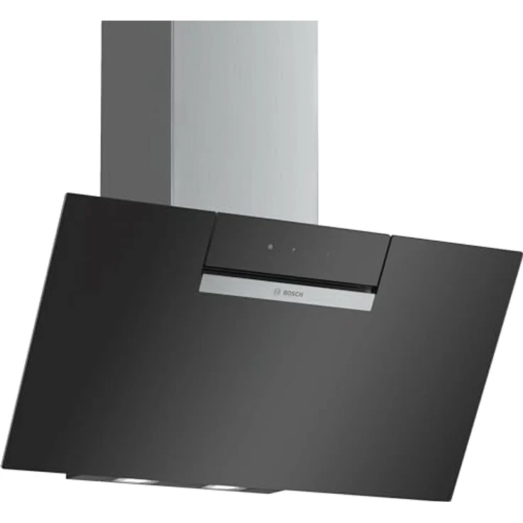 Bosch Serie 2 DWK87EM60, Motorhaube, Kamin abgewinkelt, Breite: 79 cm, Tiefe: 43.4 cm, Absaugung und Rückführung (mit zusätzlichem Rückführungsset), mit internem Motor, Schwarz – Bild 2