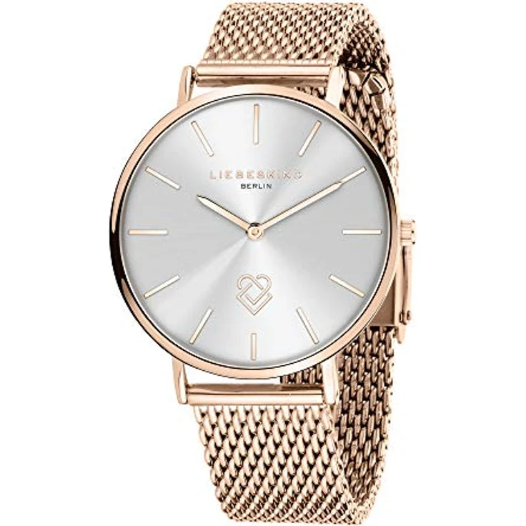 Liebeskind Berlin Damen Analog Quarz Uhr mit Edelstahl Armband LT-0250-MQ in IP Roségold-Silber, 38mm, 5 bar wasserdicht – Bild 2