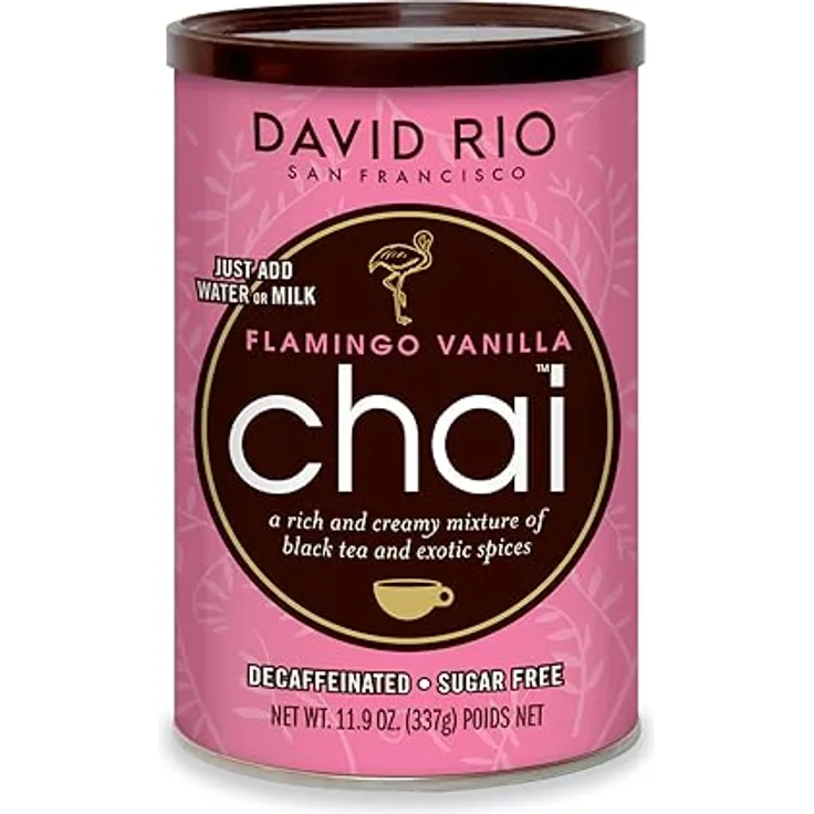 David Rio Flamingo Vanilla Chai Pulver, 337 g Getränkepulver für aromatischen Tee