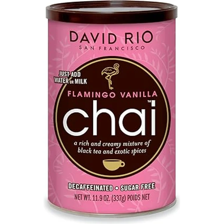 David Rio Flamingo Vanilla Chai Pulver, 337 g Getränkepulver für aromatischen Tee – Bild 1