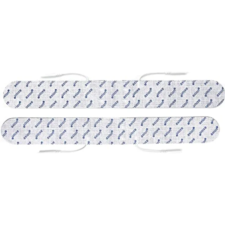 Axion Elektrodenpads 33x4cm, selbstklebende TENS EMS Elektroden für Rücken, 2mm Stecker, 2 Stück – Bild 1
