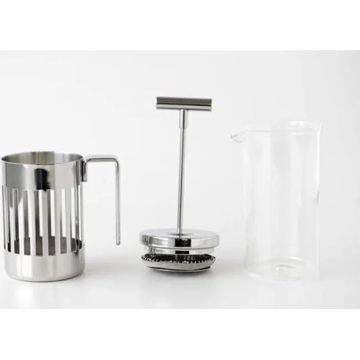 Alessi Pressfilter aus Edelstahl 18-10 glänzend poliert und hitzebeständigem Glas – Bild 4