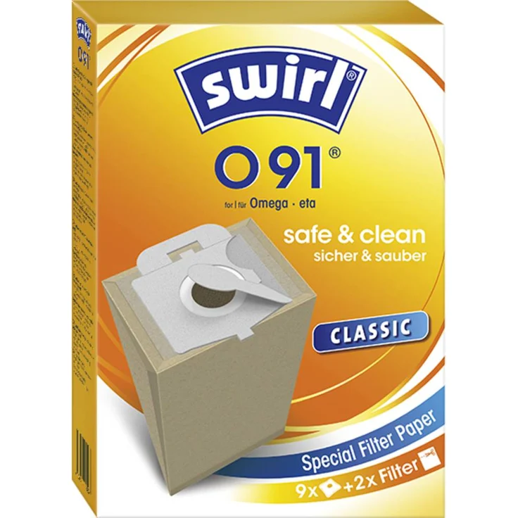 Swirl O91 Staubsaugerbeutel für Omega Serie: Comfort, 1 Stück – Bild 1