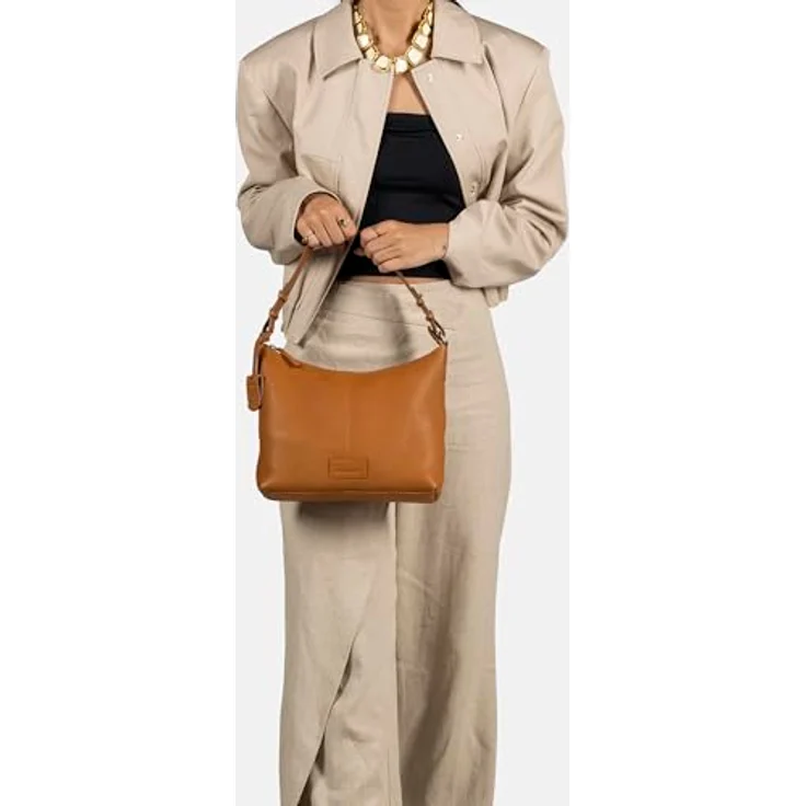 Burkely Soft Skylar Schultertasche, 100% Leder, 27 cm, braun – Bild 2
