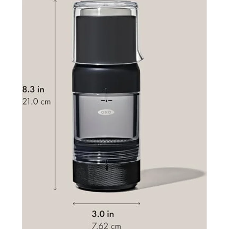 OXO Good Grips Rapid Brew Kaffeebereiter, Heiß in 2 Minuten, Cold Brew in 5 Minuten, ohne Strom, Edelstahlfilter, kompakt und leicht – Bild 14