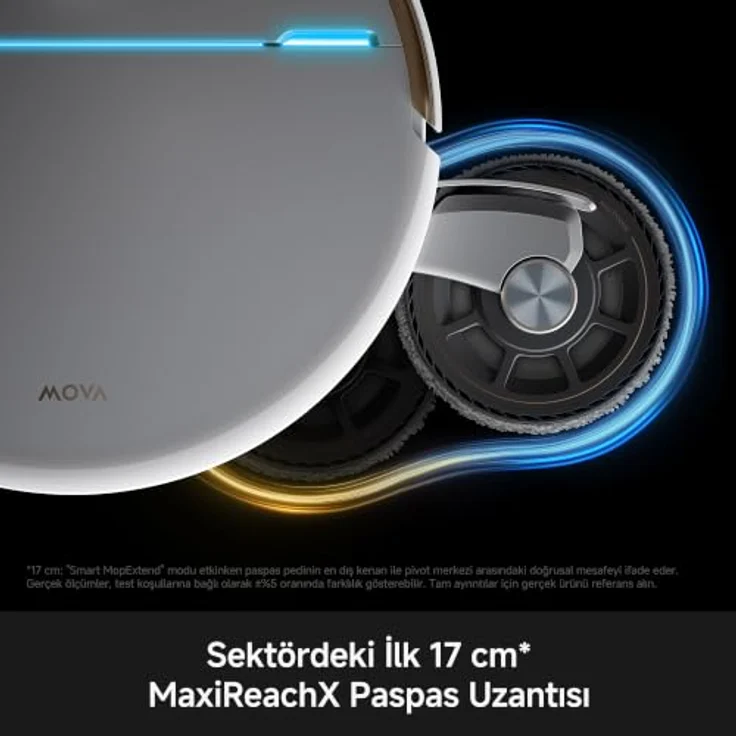 Mova V70 Ultra Complete, Weiß Saug-Wisch-Roboter mit Reinigungsstation, 6.400 mAh Akku, 220 Min. Laufzeit, 40.000 Pa Saugleistung, EcoCyclone™ System – Bild 3