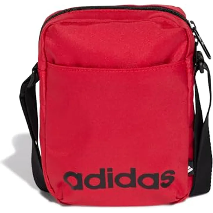 adidas Performance LINEAR ORG Umhängetasche, strapazierfähige Organizer Tasche aus 100% Polyester, 1,6 Liter Volumen, schwarz