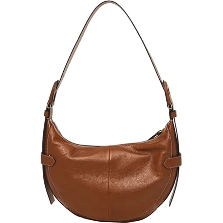 Fossil Harwell Schultertasche, Handtasche aus Leder, 35 cm, Braun mit praktischem Stauraum – Bild 5