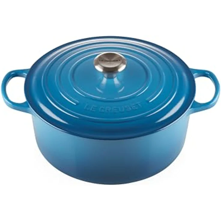 Le Creuset Signature Gusseisen-Bräter mit Deckel, Ø 28 cm, Rund, Für alle Herdarten und Induktion geeignet, Volumen: 6,7 l, Marseille – Bild 2