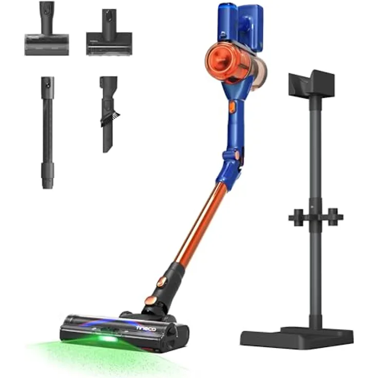 Tineco Pure ONE S70, Akku Staubsauger mit 200 AW, 3DSense Pro Reinigungssystem, 95 Min. Akkulaufzeit, 6-stufiges Filtersystem, ZeroTangle-Bürste, orange