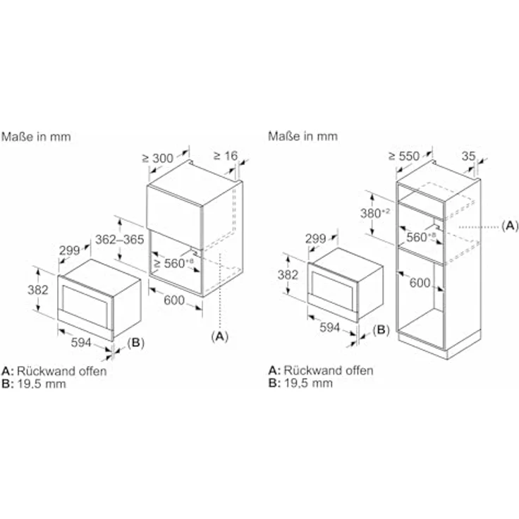 Bosch BFL7221B1 Einbau-Mikrowelle schwarz Mikrowelle Einbaugerät – Bild 5