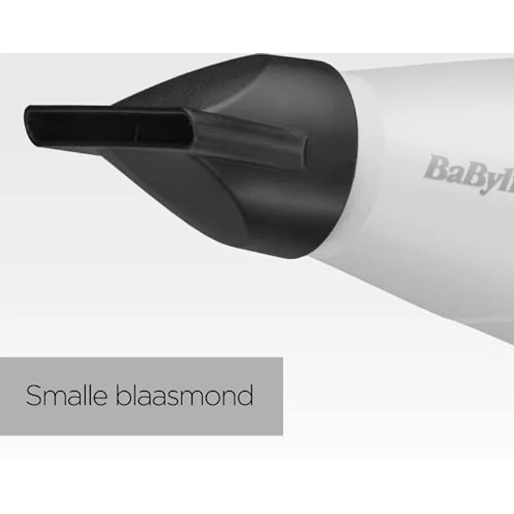 Babyliss 2000 Profi-Haartrockner Pro Speed, matt Weiß, AC Motor, 2000W, 100 Km-H, extra langes kabel, Made in Italy, 6704WE – Bild 4