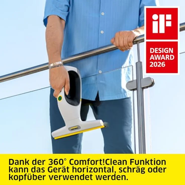 Kärcher WV 2 Universal Care, Akku-Fenstersauger mit 35 min Akkulaufzeit, 280 mm Absaugdüse, USB-C-Laden, inkl. Sprühflasche und 20 ml Fensterreiniger – Bild 3