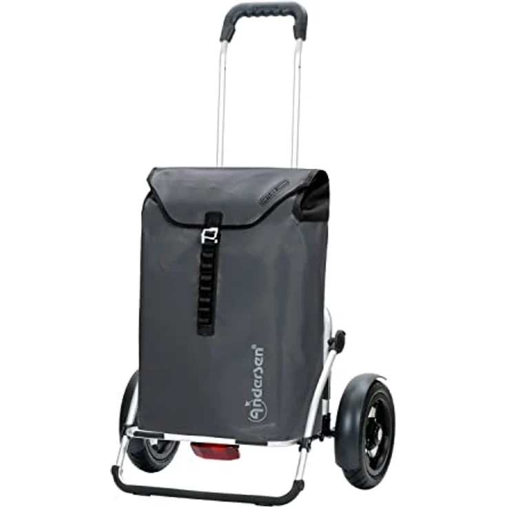 Andersen Einkaufstrolley - Royal Shopper Plus Ortlieb anthrazit 49 L Handwagen, wasserdicht, wetterfest, Aluminium, klappbar, luftbereiftes Kugellagerrad – Bild 1