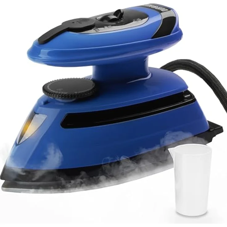 Duronic SI4 BB Mini Reise-Dampfbügeleisen, 420W, 30 ml Wassertank, Blau-Schwarz, variabel von 65 bis 230°C – Bild 1