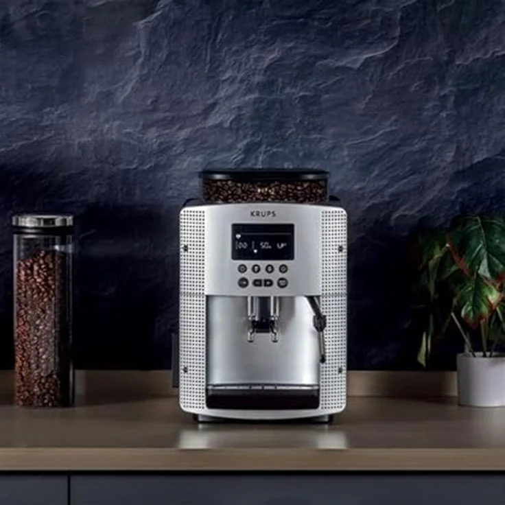 Krups Kaffeevollautomat EA815E70 Pisa, Kaffeevollautomat mit Metall-Brühgruppe, 1.450 Watt, Siber/Schwarz – Bild 5