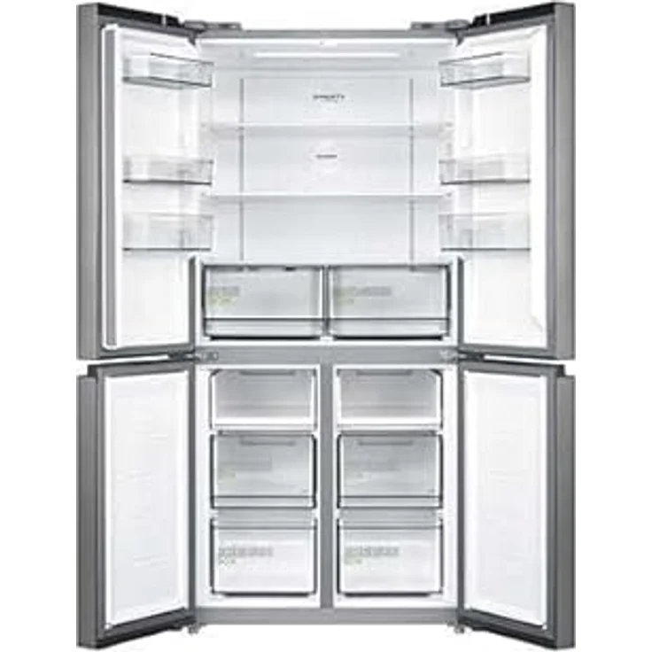 Midea MDRF632FIE Amerikanischer Kühlschrank, Frostfrei, 474 Liter, Französische Tür, Edelstahl/Grau – Bild 4