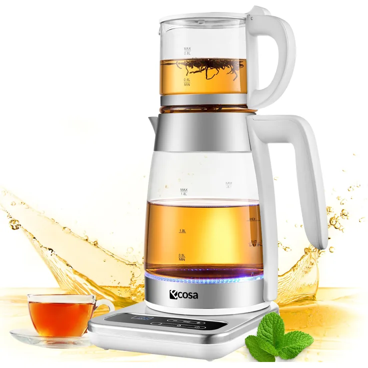 Ecosa Wasserkocher EO-695, 1.8 l, 2200 W, 2-in-1 Teekocher und Wasserkocher