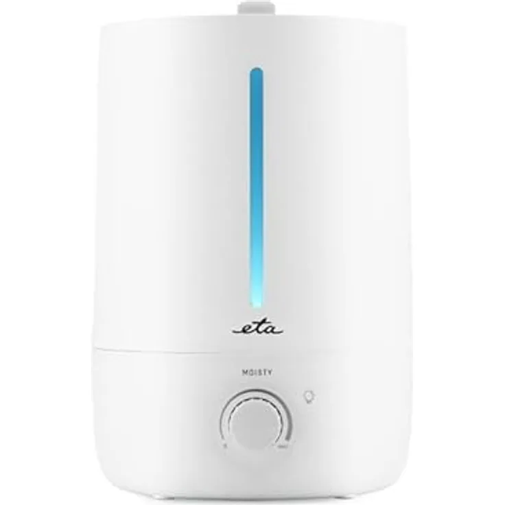 ETA Moisty Ultraschall-Luftbefeuchter, max. 300ml/h, 5l Tank, Ionisation, Aromatherapie, Hintergrundbeleuchtung, für Räume bis 40 m², bis zu 30 Stunden Dauerbetrieb