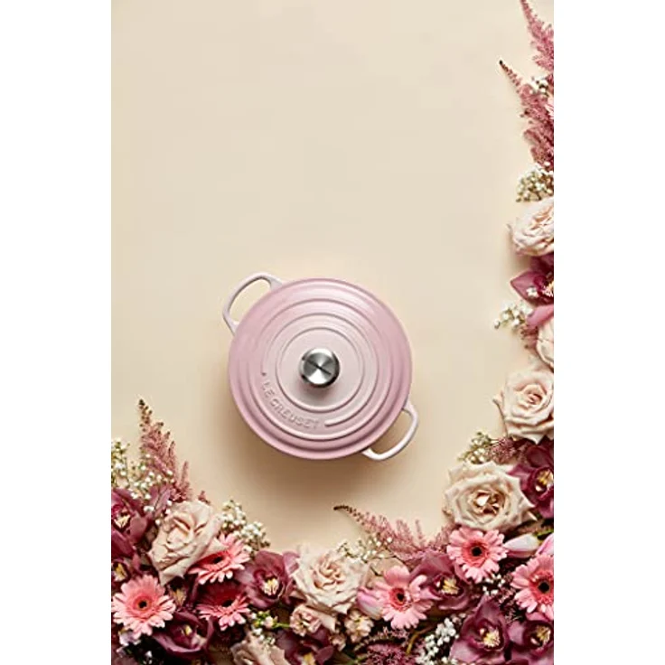 Le Creuset Signature Gusseisen Bräter, rund, 20cm, Shell Pink (21177207774430) – Bild 6