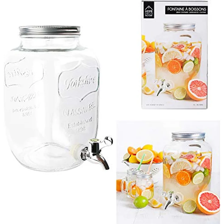 Saveur et Degustation KV7169 FONTAINE GLASGETRÄNK 4l, klar, 15 x 15 x 25,5 cm – Bild 5
