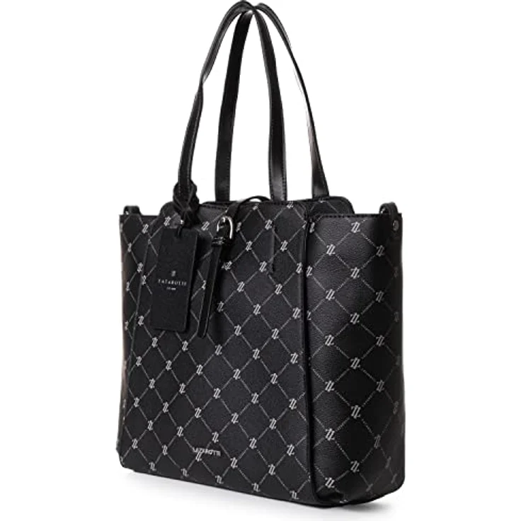 Lazarotti Palermo Handtasche 34 cm, schwarz, 100% Kunstleder, Henkeltasche – Bild 3