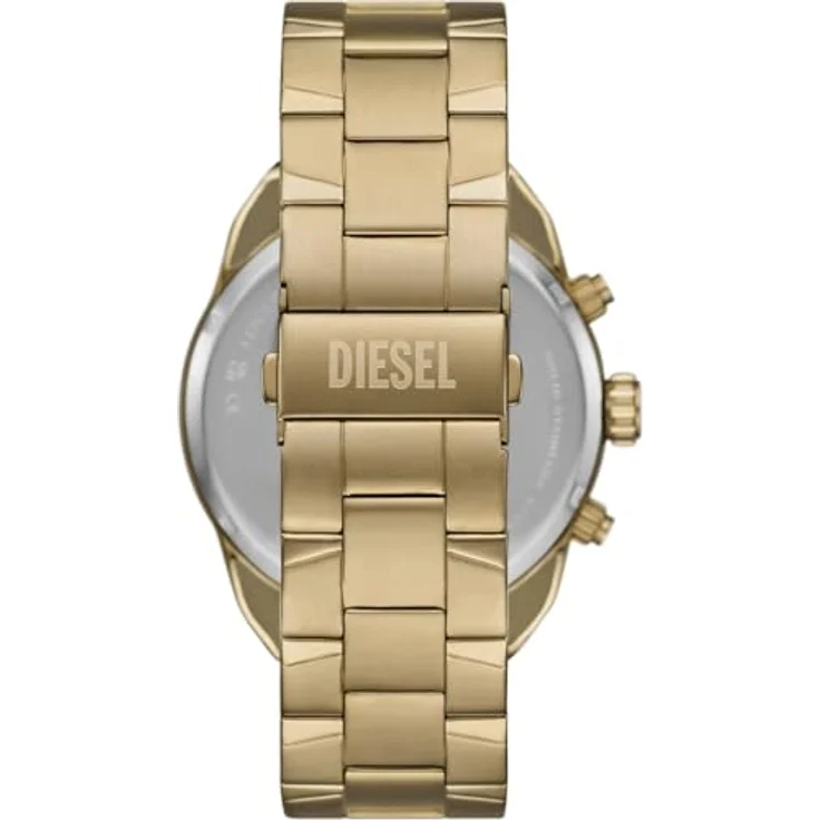 Diesel Herren Analog Quarz Uhr mit Edelstahl Armband DZ4678, goldfarbene Edelstahlband – Bild 3