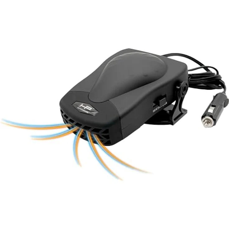 HP Autozubehör Heizlüfter 12 V, 150W mit einstellbarem Neigungswinkel, Schwarz – Bild 3