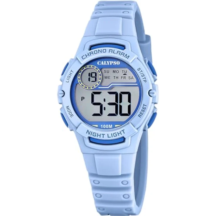 CALYPSO WATCHES Chronograph Junior Collection K5852/2, digitale Kinderuhr mit Datum, Stoppfunktion, hellblau-blau, wasserdicht bis 10 bar – Bild 1