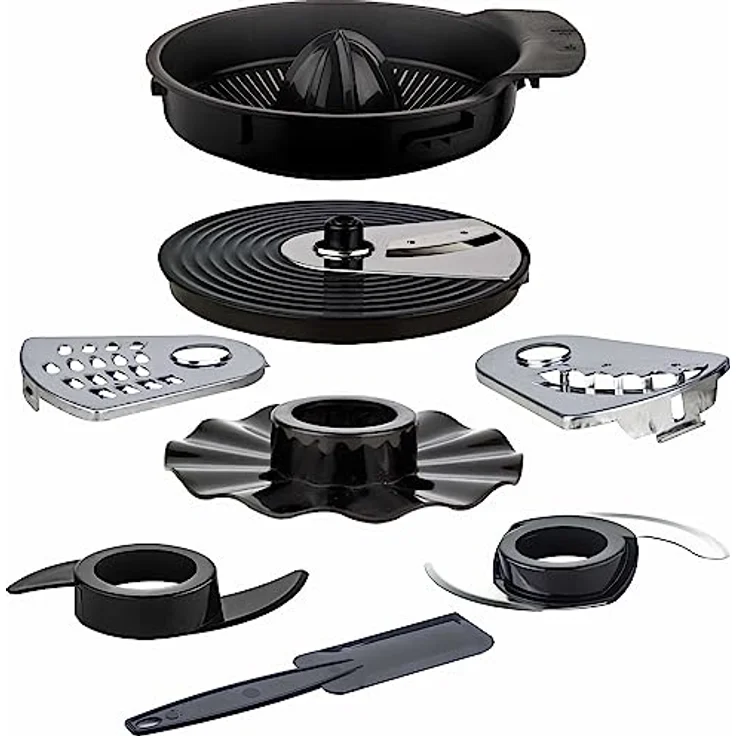 TurboTronic Küchenmaschine 1900W Food Processor mit Standmixer 3L Behälter 1,5L Glaskaraffe Raspelscheiben Zitruspresse Zerkleinerer Eiscrusher Power - Preisvergleich – Bild 3