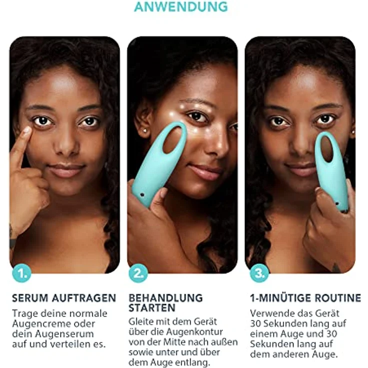 FOREO Iris 2 Mint Massagegerät, T-Sonic™ Augenmassage mit 2 Modi zur Reduktion von Schwellungen und Augenringen, ergonomisches Design – Bild 6
