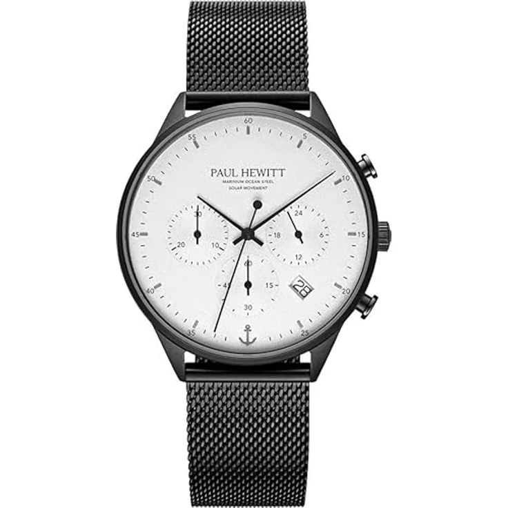 PAUL HEWITT Herren-Uhren Analog Solar One Size Weiß 32023194