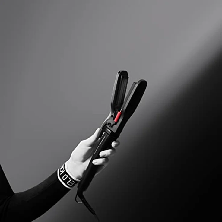Rowenta x Karl Lagerfeld CF422L Infinite Looks 9-in-1 Multistyler | Haarglätter, Kreppeisen, Lockenstab | Keramikbeschichtung | zusätzlicher Glanz | konstante 190°C | kühle Spitze | Schwarz/Rot – Bild 5