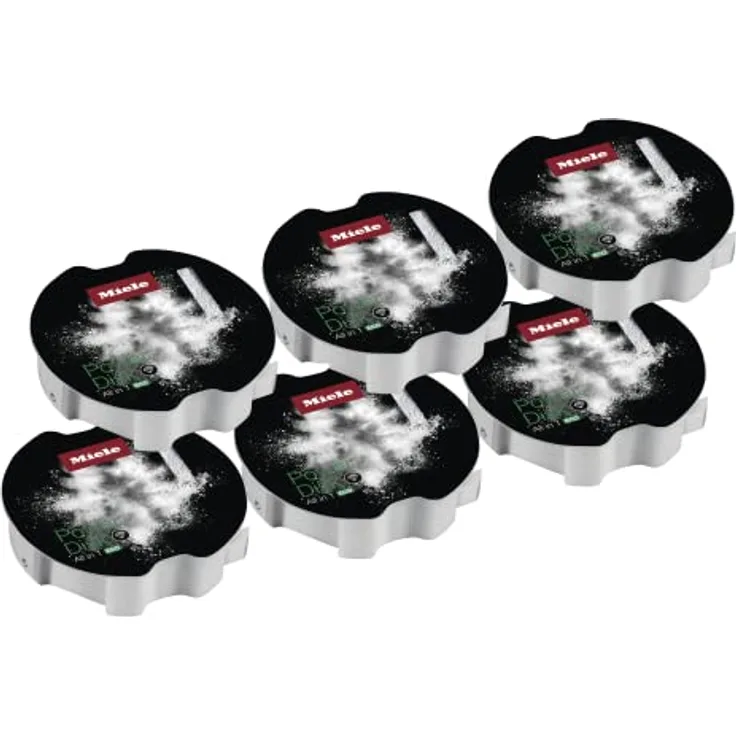Miele Original Zubehör – PowerDisk All in 1 Eco – Einsetzbar bei Miele Geschirrspüler mit AutoDos – 6er Vorratsset (11868710)