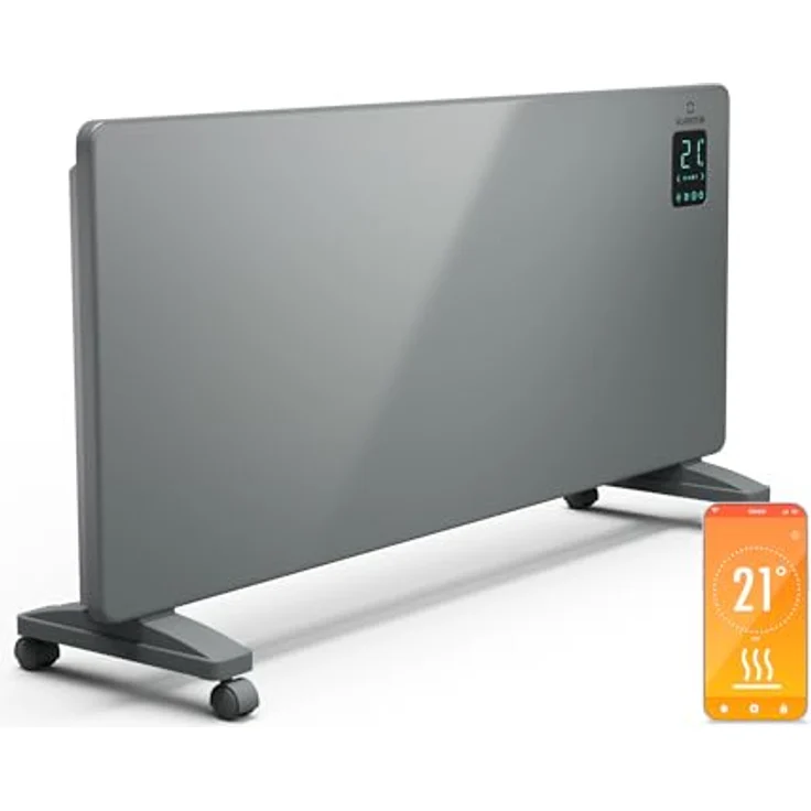 Klarstein Bansin Smart 2500 Konvektor-Heizung - 2500W, App-Steuerung, X-Shape Heizelement, Elektroheizung für Wohnräume & Wintergärten – Bild 1